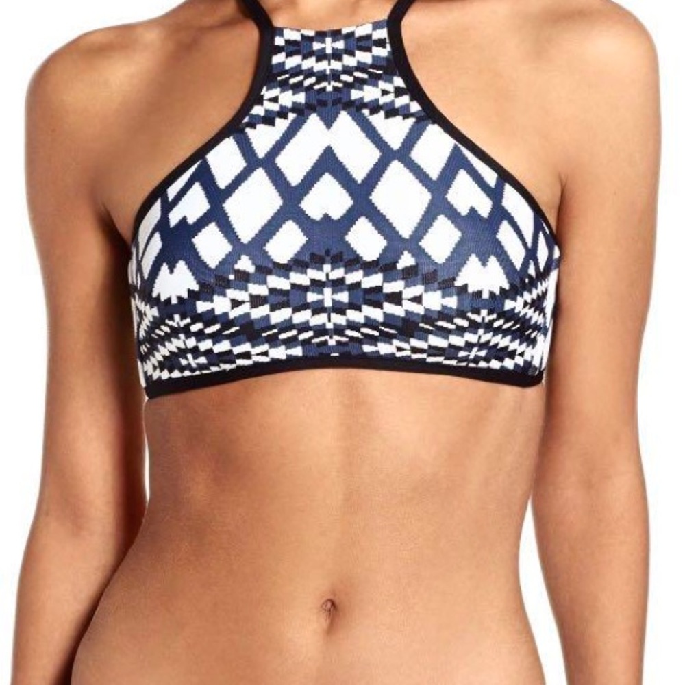 Seafolly Geometric Triangular Navy Black White Swimwear Matching Bikini Set‎ 12
